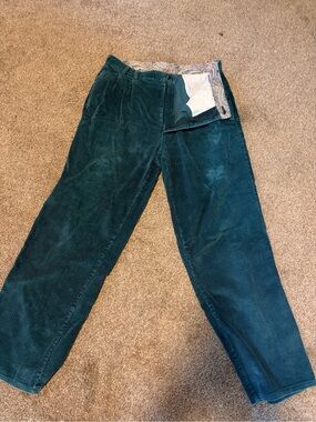 Teal Green Corduroy Trousers
